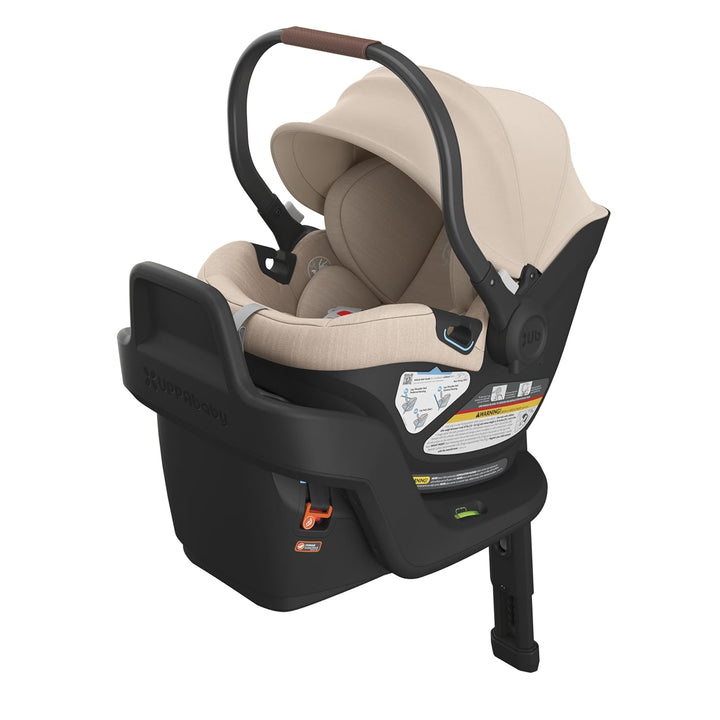 Aria Lightweight Infant Car Seat/Just under 6 Lbs for Easy Portability/Base with Load Leg + Infant Insert Included/Direct Stroller Attachment/Jake (Charcoal/Black Leather)