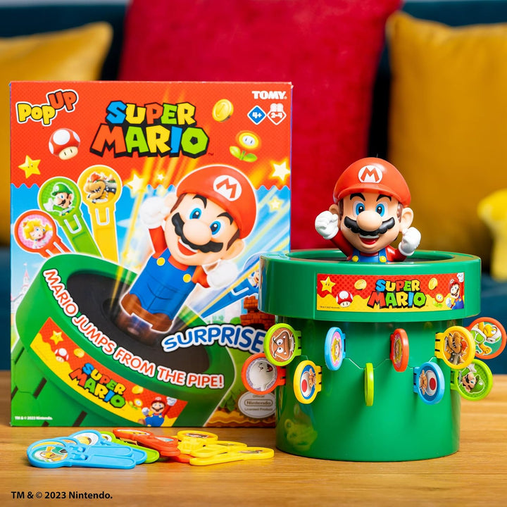 Pop up Super Mario Board Game - Family and Preschool Kids Games for Family Game Night - Kids Activities and Super Mario Toys - Girls and Boys Games - 2-4 Players - Ages 4 Years and Up