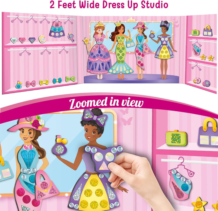 DIY Magnetic Dress-Up Princess |Pretend Play Magnetic Toys for Kids | 30 Magnetic Dresses & Accessories | Interchange & Create Unlimited Outfits | Birthday Gift for 3,4,5,6,7,8 Year Old Girl