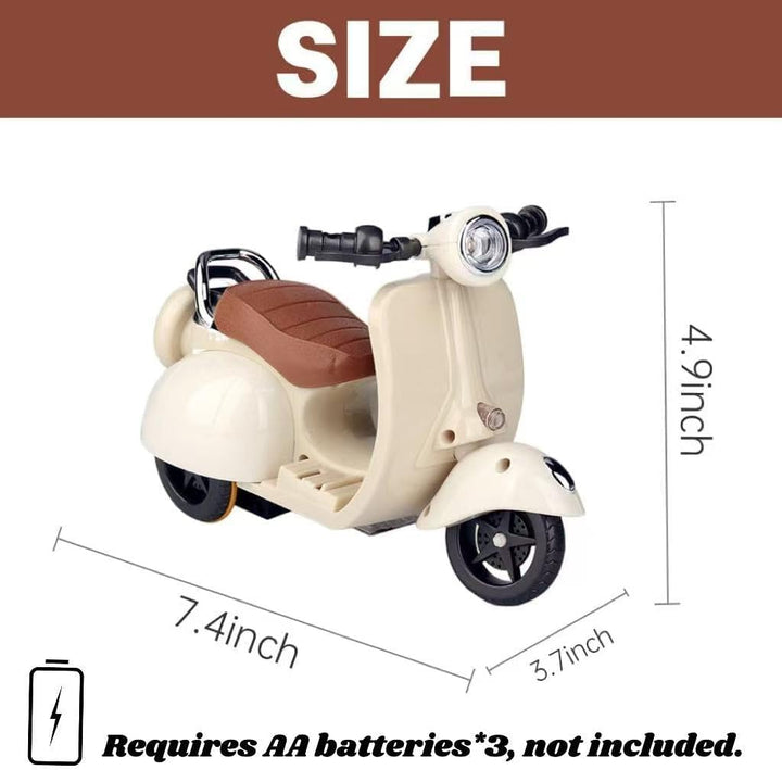 Scooter Toy for Labubu Toy with Light and Music, Cute Have a Seat for Labubu Accessories, Interactive Toys Desktop Decor for Doll Collectors (Pink)