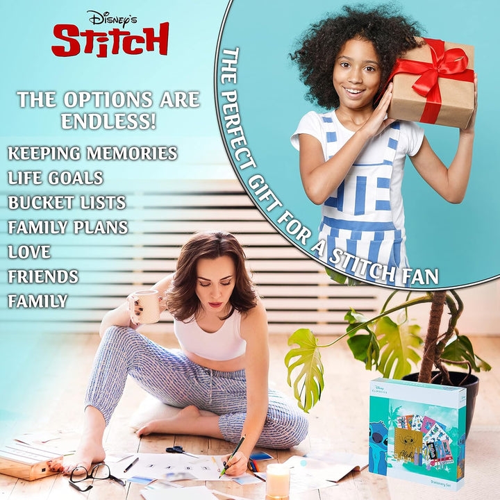 Stitch Scrapbook Supplies Set for Girls Teenagers DIY Scrapbooking Supplies Arts Craft Kit with Stickers Stamps Glitter Gel Pens Journal Stitch Gifts