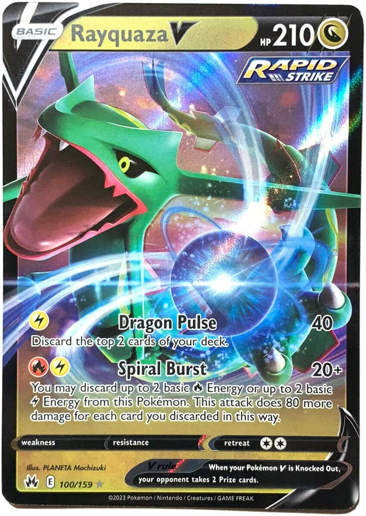 - Rayquaza V 100/159 - Crown Zenith - Ultra Rare Card