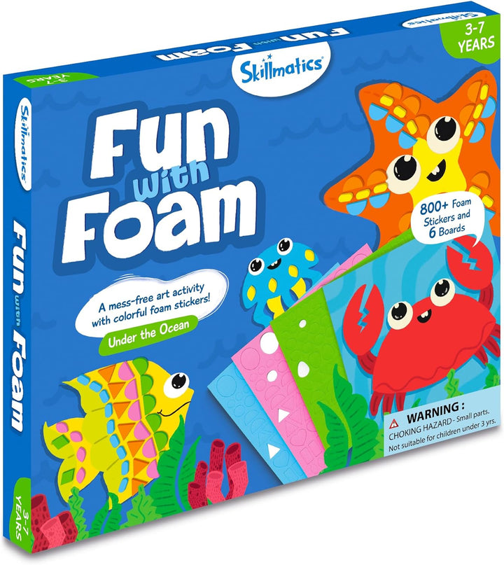 Foam Sticker Art Activity - under the Ocean, Mess-Free Fun for Kids, 800+ 3D Foam Stickers, DIY Felt Craft Kits, Gifts for Girls & Boys Ages 3, 4, 5, 6, 7