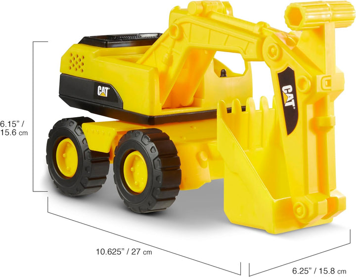 Construction Fleet 10” Excavator Toy – Heavy‑Duty Plastic, Working Boom & Bucket, Free‑Rolling Wheels, Indoor/Outdoor Sandbox Vehicle for Toddlers & Kids Ages 2 +