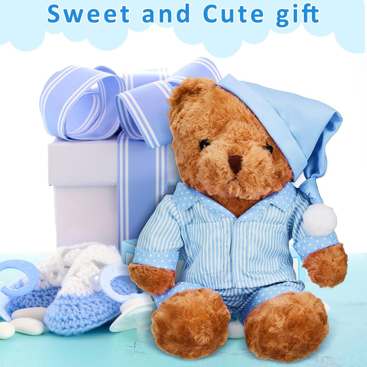 Stripe Bear Clothes Stuffed Animal Clothes 12 -16 Inch Build a Lovely Stuffed Animal Costumes and Accessories Fit, Bear Is Not Included(Blue)