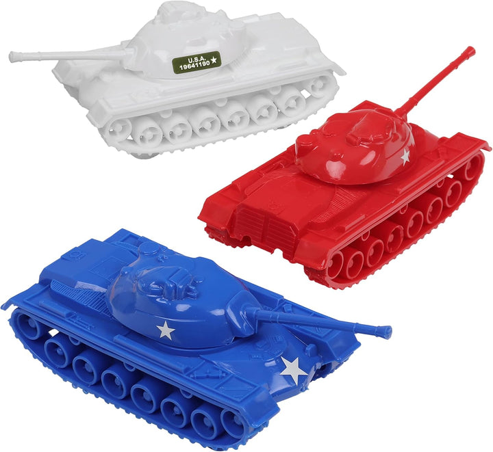 Timmee Toy Tanks for Plastic Army Men - OD Green WW2 3Pc - Made in USA