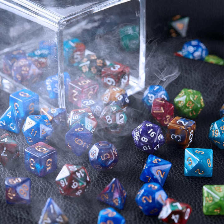 DND Dice Sets - 26 X 7 Polyhedral Dice (182Pcs) with a Large Drawstring Bag Great for Dungeons and Dragons, Role Playing Table Game.