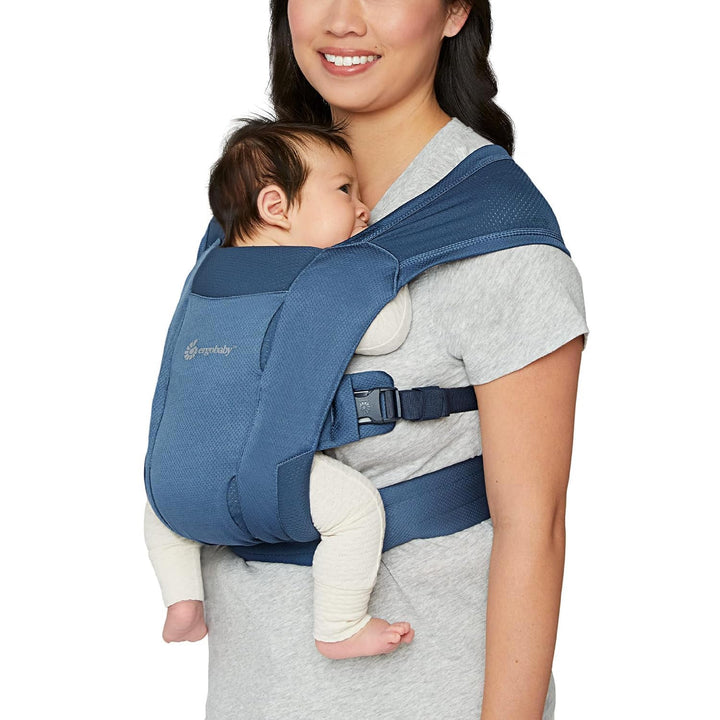 Embrace Baby Carrier Newborn to Toddler - Breathable Baby Carriers for Summer - Cozy Essentials (7-25 Pounds), Ponte Knit, Cream