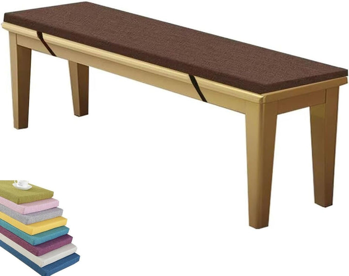 Indoor/Outdoor Bench Cushion for Furniture, Garden Replacement Cushions 90/100/120/150/180 Cm,Thick 5 Cm Seat Pads Non-Slip Removable for Loveseat Chair,Porch Swing,Dining(Beige,130X40X5Cm)