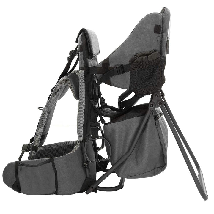 Cross Country Baby Backpack Carrier, Grey, Toddler Hiking Backpack with Comfortable Seat, Adjustable Straps & Belt, Foldable Frame Lightweight Large Capacity Child Carrier for Outdoor