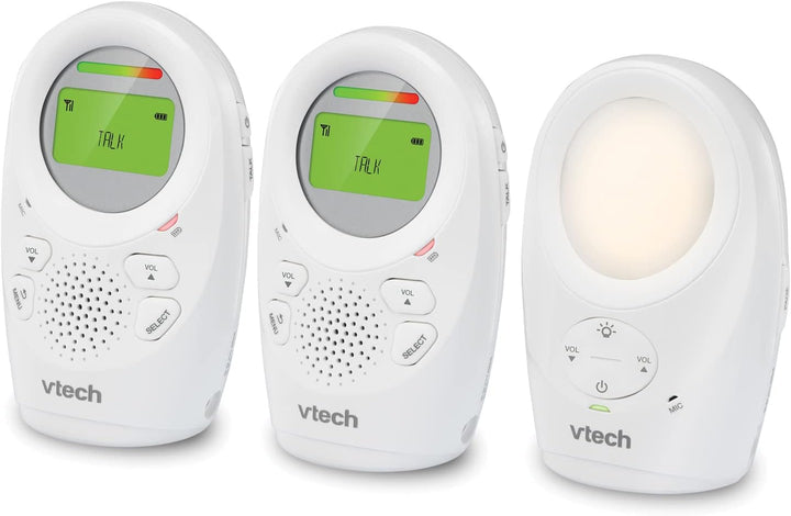 DM1211-2 DM1211 Digital Audio Baby Monitor with Enhanced Range (2 Parent Units) Silver