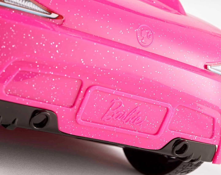 Playset with Sparkly Pink 2-Seater Toy Convertible Car Featuring Glam Details & Fashion Doll in Sundress & Sunglasses