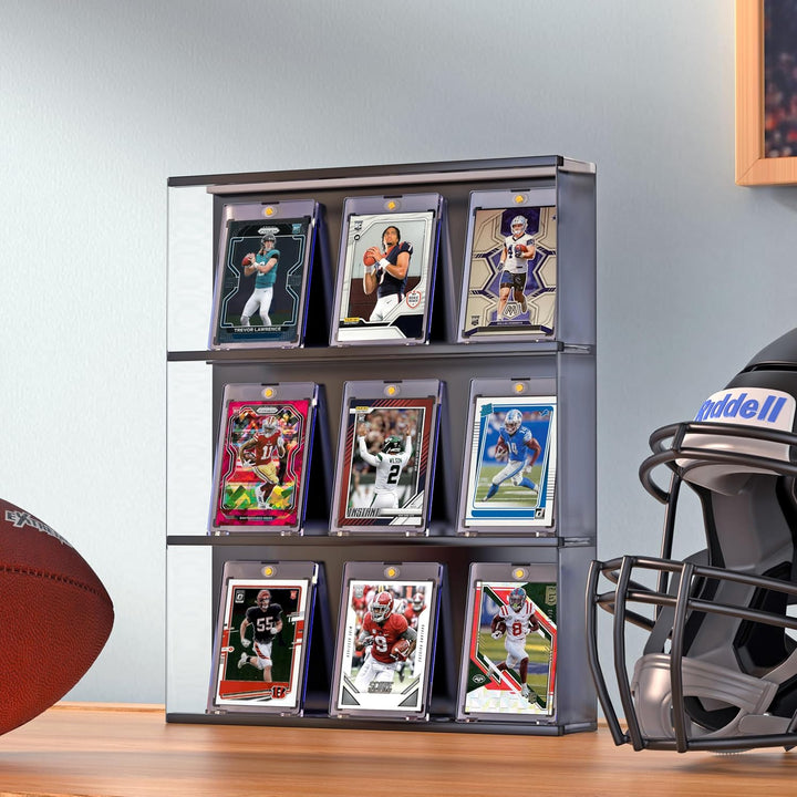 50Ct Magnetic Card Holder, 35Pt One Touch Card Holder, U-V Protectors Hard Plastic for Trading Cards, Magnet Case, Sports, Game, Football, Baseball Cards Holder