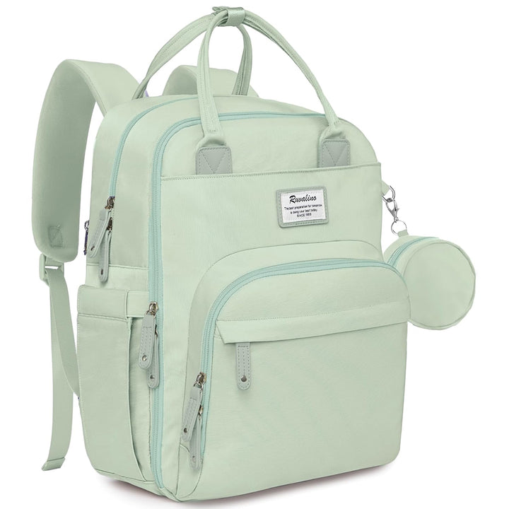 Diaper Bag Backpack-Multifunction Travel Baby Diaper Bag with Changing Pad, Insulated Bottle Holders & Pacifier Case, Large Capacity, Waterproof, Gray