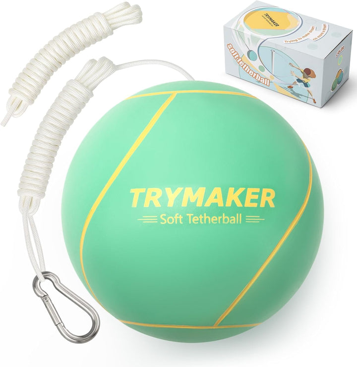 Tetherball, Tether Balls and Rope Set for Kids Blue and Green, Replacement Tetherball for Adults Backyard Outdoors…