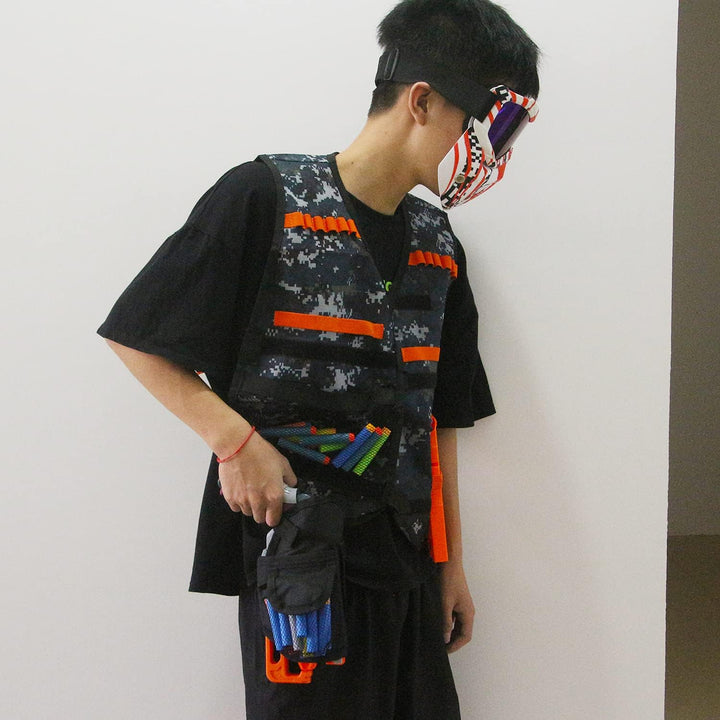 Simple Tactical Belt Waist-Bag Compatible for Nerf Mega Elite Series Blaster