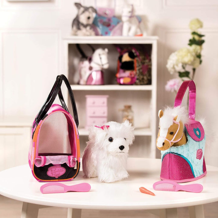 – Plush Horse – Dog Carrier – Heart & Stripes Bag & Pony – Comb & Purse – Stuffed Animal – 2+ Years