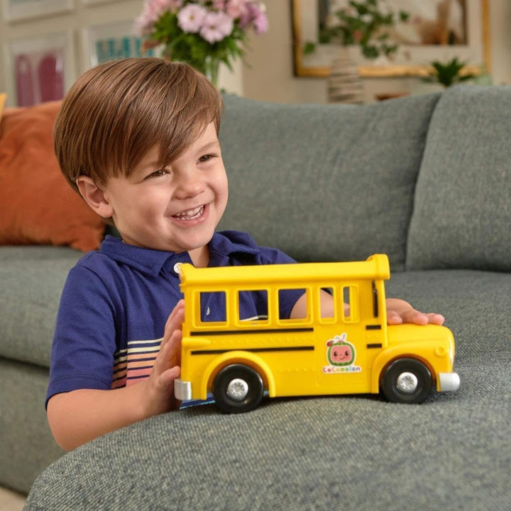 Official Musical Yellow School Bus, Plays Clips from ‘Wheels on the Bus,’ Featuring Removable JJ Figure – Character Toys for Babies, Toddlers, and Kids