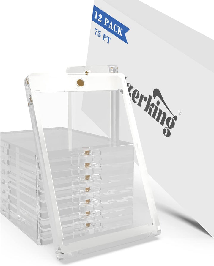 Magnetic Card Holders 12 Pack, 130PT One Touch Card Holder for Trading Card, Baseball Card, Sports Card