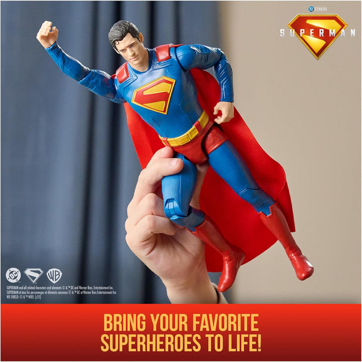 , Superman 12-Inch Superhero Action Figure, Kids Toys for Boys and Girls Pretend Play, for Ages 4 and Up