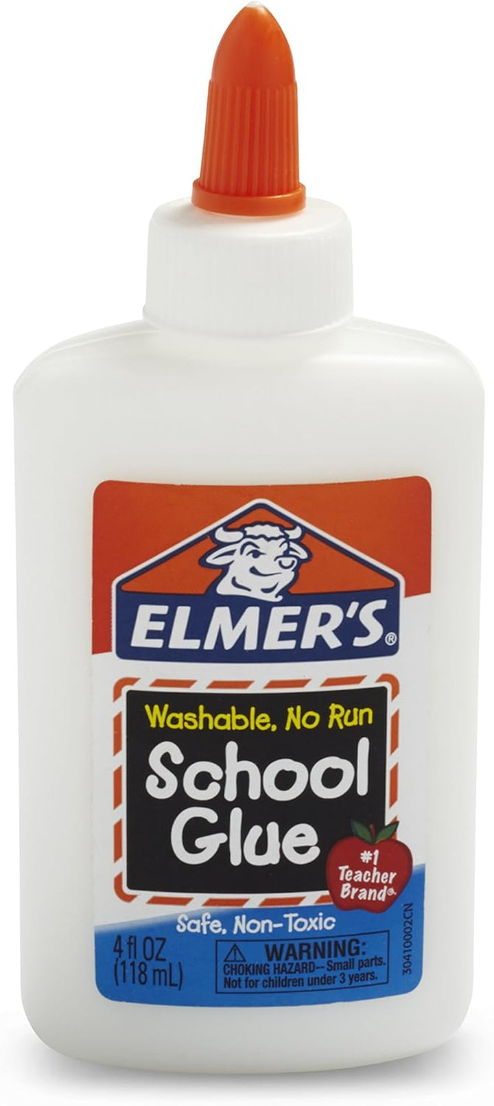 Bundle Washable Liquid School Glue, White, Dries Clear, 4 Fl Oz plus Disappearing Purple  School Glue Stick, 7G, 2Pk