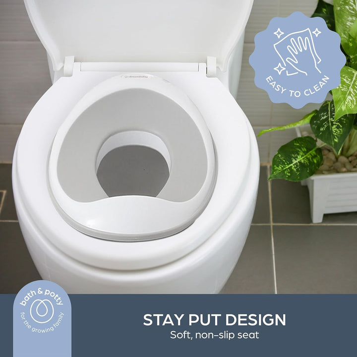 Non-Slip Potty Training Seat, Soft & Comfortable, Easy to Clean, Travel-Friendly, for Toddler Boys and Girls, Fits round & Oval Toilets