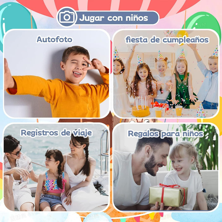 Kids Camera with Tripod, Kid Camera Toys with Flip-Up Lens for Selfie & Video, MP3 Player, Christmas Birthday Gifts for Boys Girls, 32G SD Card Included (Yellow Chicken)