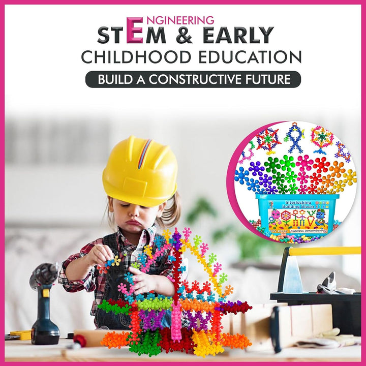 300 Pieces Building Blocks- Kids STEM Educational Building Toys- Discs Sets Interlocking, Solid Plastic for Preschool Kids Boys and Girls Aged 3+, Creativity Toys