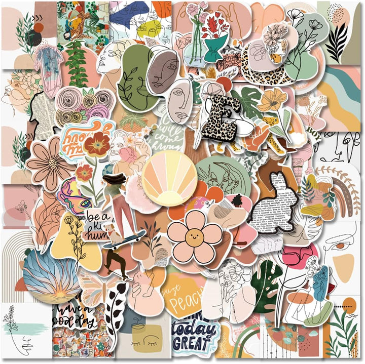 200Pcs Water Bottle Stickers for Kids, Cute Stickers for Water Bottles, Vinyl Waterproof Aesthetic Laptop Sticker Pack Classroom Prizes Skateboard for Kids Teens Girls Students