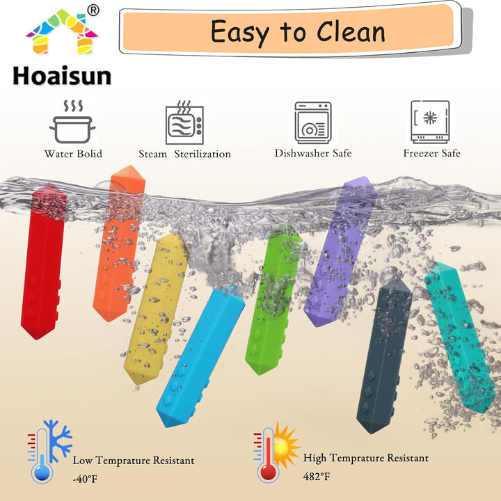 Chew Necklaces for Sensory Kids, 8 Pack Chewy Necklace Sensory Toys for Kids with Autism, ADHD, SPD, Biting, Silicone Teething Necklace Oral Chew Toys for Adults Reduce Chewing Anxiety Fidget