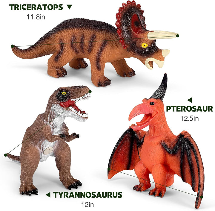 7 Piece Jumbo Dinosaur Toys Big Dinosaur Toy for Boys Realistic Giant Dinosaur Toys for Kids 3-5 - Perfect Dinosaur Gifts for Kids