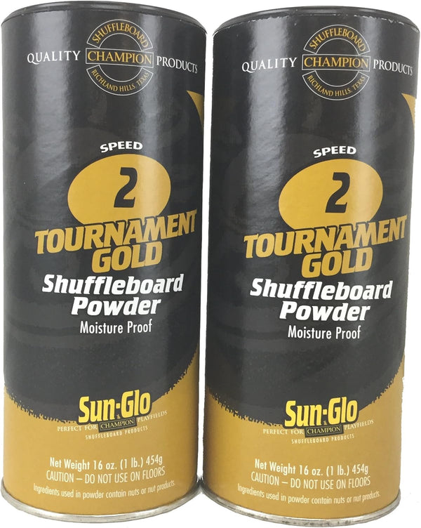 Twin Pack of 2 Speed Shuffleboard Powder Wax with a Shuffleboard Sweep Bundle Option