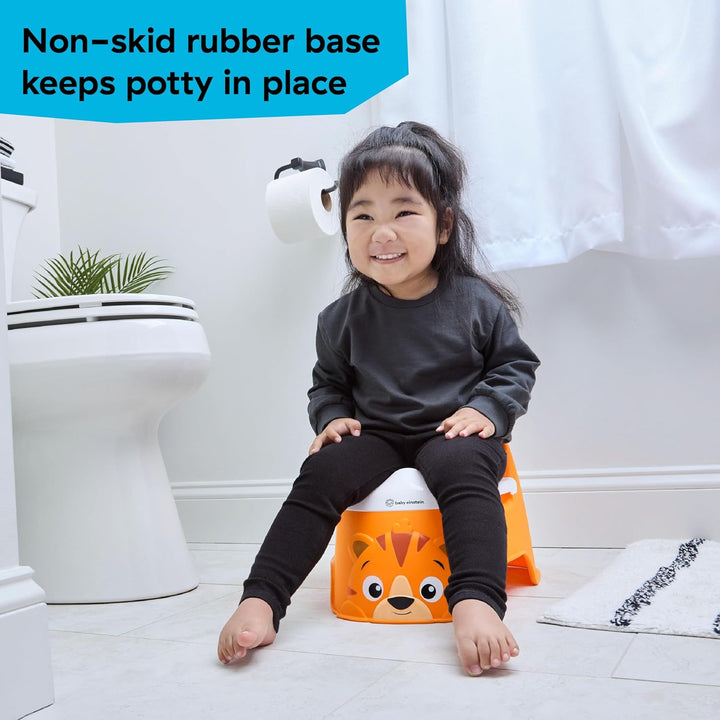 Tinkle and Reveal Tiger Potty Training Toilet, Non-Skid Toddler Potty, Removable Bowl, Ages 18+ Months