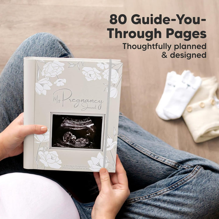 Pregnancy Journal, Pregnancy Announcements - 80 Pages Hard Cover Baby Books for Mom to Be Gift, Baby Memory Book Keepsake, Gender Reveal Gifts for New Moms, Shower & Registry (Clay)