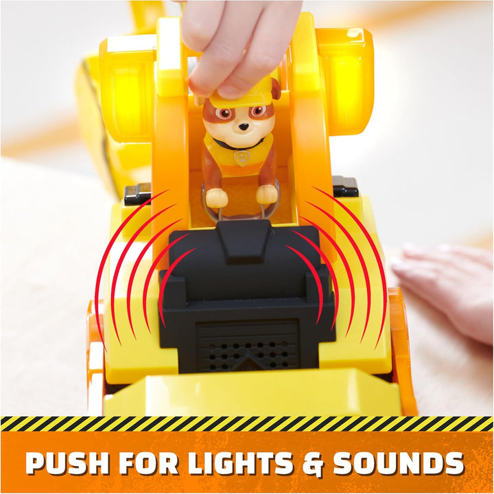 , Bark Yard Deluxe Bulldozer Construction Truck Toy with Lights, Sounds & Rubble Action Figure, Kids Toys for Boys & Girls Ages 3+