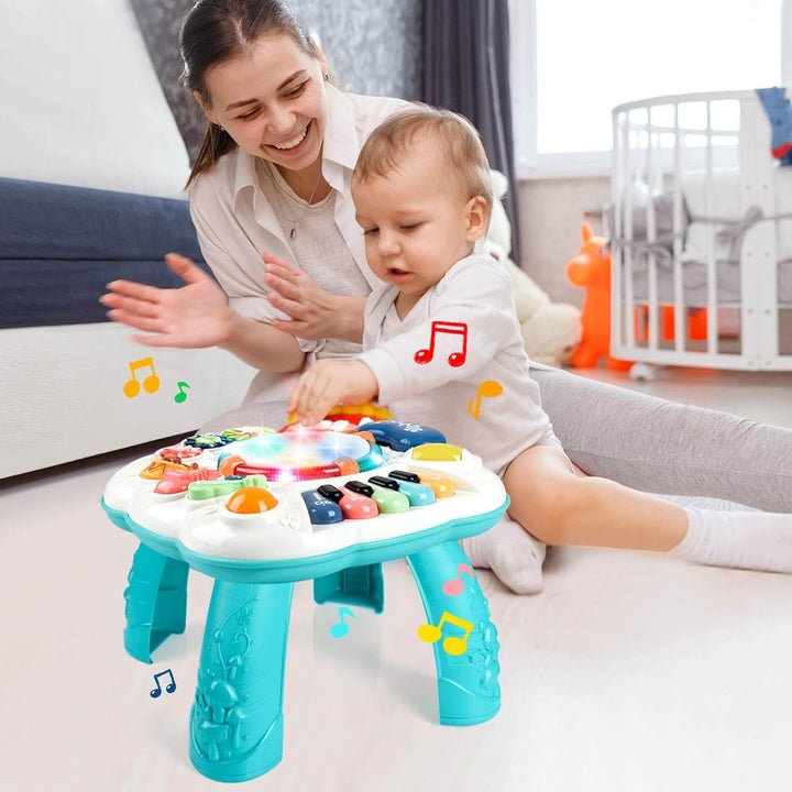 Baby & Toddler Toys, Baby Activity Center 6 to 12-18 Month Old, Learning Musical Table Toys for 1 2 3 Year Old Boys Girls Gifts