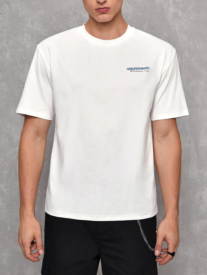 1Pc Car & Letter Graphic Tee
