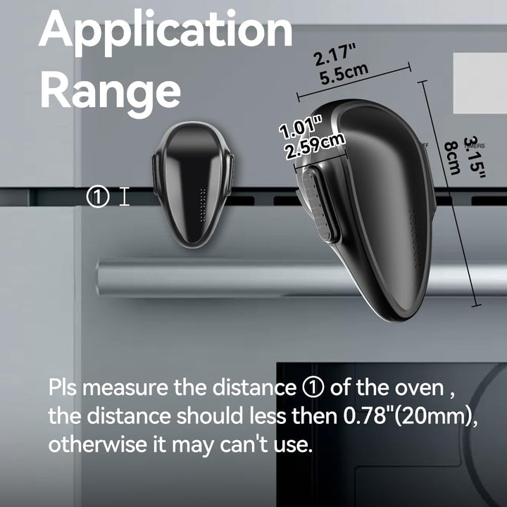 Mom'S Choice Gold Awards Winner -  1 Pack Childproof Oven Door Lock, Oven Front Lock Easy to Install & Heat-Resistant Material No Tools Need or Drill (Black)(Only for Flat Surface)