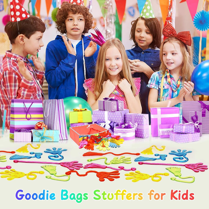 Sticky Hands Bulk 30 PCS Party Favors for Kids 4-8,8-12 Year Stretchy Sticky Hand Feet Goodie Bags Stuffers for Kids Mini Classroom Prizes Student Gifts Teacher Must Haves Birthday Trinkets Slap Hand