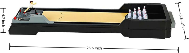 Table Bowling Game, Tabletop Bowling Alley, 10 Pins Mini Bowling Set Toy for Kids & Adults, Perfect for Home, Office and Party