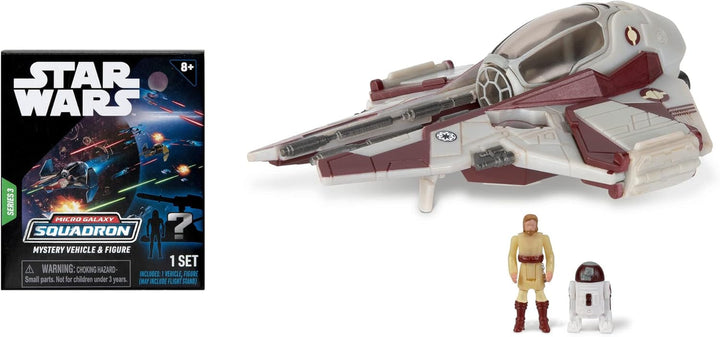 Star Wars Micro Galaxy Squadron Mace Windu’S Jedi Interceptor Mystery Bundle - 3-Inch Light Armor Class and Scout Class Vehicles with Accessories (Amazon Exclusive)
