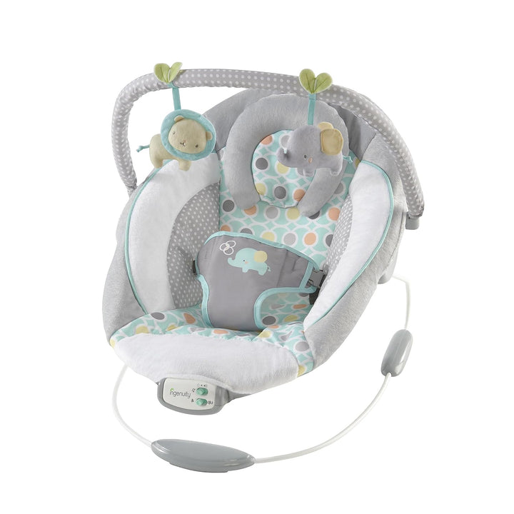 Soothing Baby Bouncer Infant Seat with Vibrations, -Toy Bar & Sounds, 0-6 Months up to 20 Lbs (Pink Flora the Unicorn)
