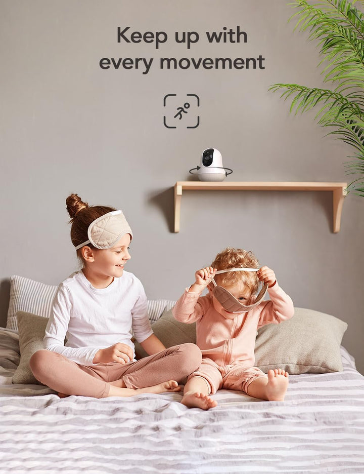 2K Smart Wifi Baby Monitor with Camera and Audio, Smartphone App Control, Temperature Sensor, Motion & Cry Detection, IR Night Vision, 2-Way Talk, Cloud & SD Card Storage, Ideal for New Moms