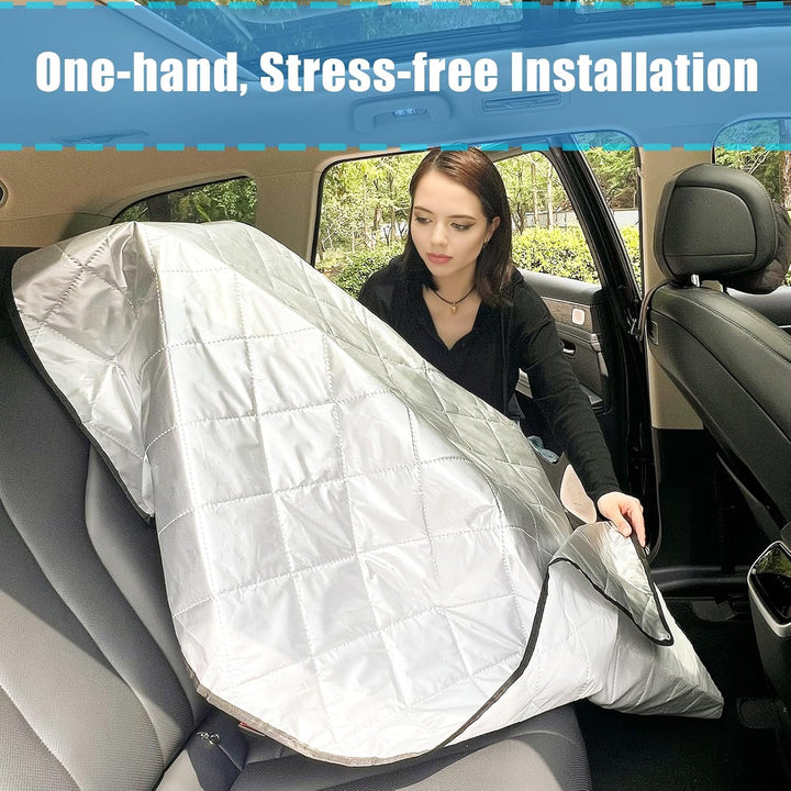 Car Seat Sun Shade Cover Cooling for Baby Car Seat Belts 30% Wider Coverage Summer Car Travel Accessory