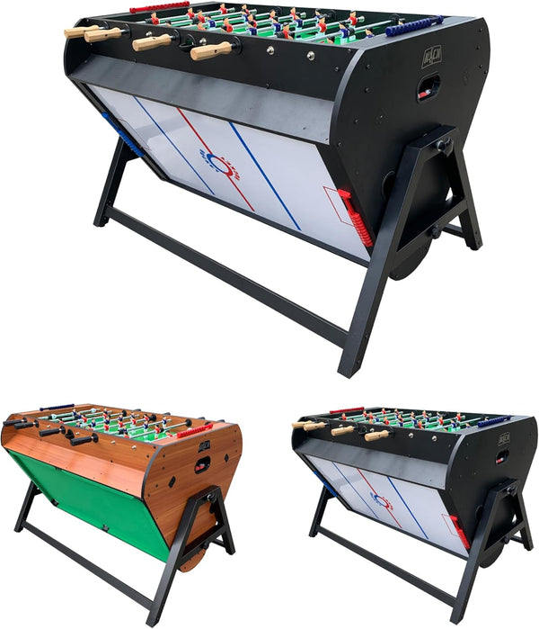 Triplex 55″ Telescopic Rods 3-In-1 Swivel Multi Game Table - Combo Game Table Set - Billiards, Air-Hockey and a Foosball for Home, Game Room, Friends and Family!