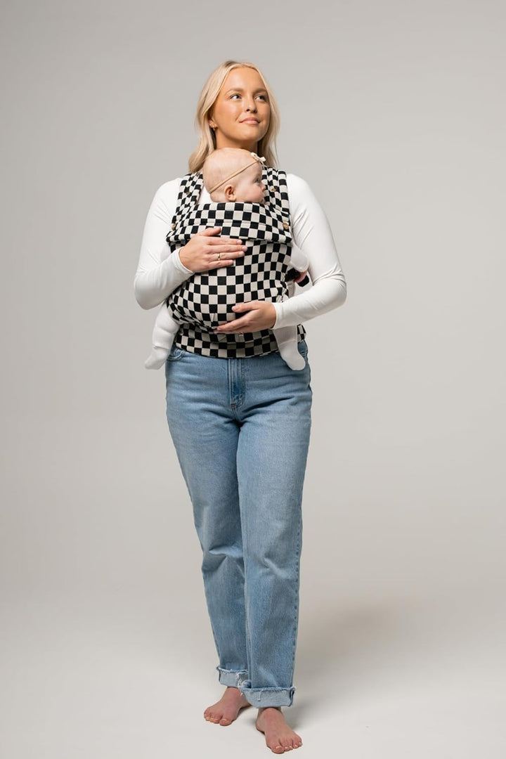 Monarch Ergonomic Baby Carrier – Premium Cotton Soft Structured Newborn to Toddler Carrier with Hip-Healthy Design, 3 Carry Positions (7-35Lbs), Lightweight & Breathable, (Houndstooth)