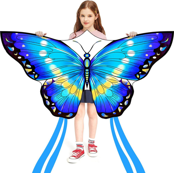 Butterfly Kites for Kids & Adults,55" X 28" Large Beginner Kite for Kids Ages 4-8,Easy to Fly for Beginners, Each Kite with 300Ft Line Handle,Beach Kites for Outdoor Activities & Family Trip
