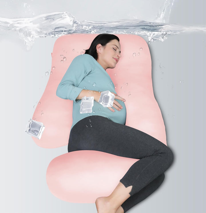 Pregnancy Pillows for Sleeping - U Shaped Full Body Maternity Pillow with Removable Cover - Support for Back, Legs, Belly, HIPS - 57 Inch Pregnancy Pillow for Women - Grey