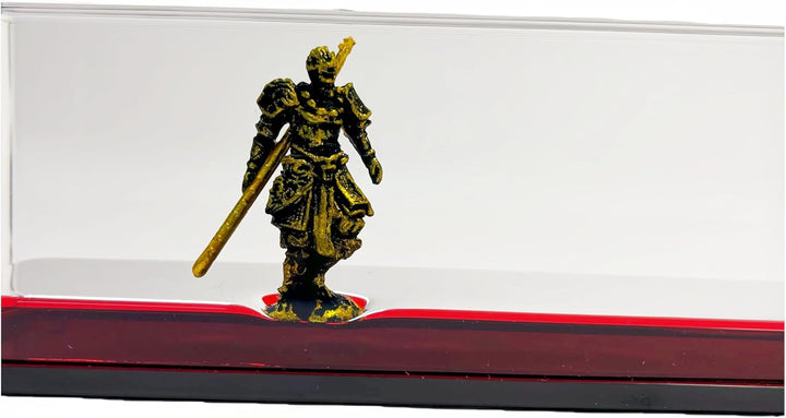 Unsinkable Black Myth Wukong Action Figure Fun Toys Enthusiasts Acrylic Paperweight for Car Desk Decorations Liquid Wave Cruise Ship Fluid Drift Bottle Boat in a Box Toys (Gold)