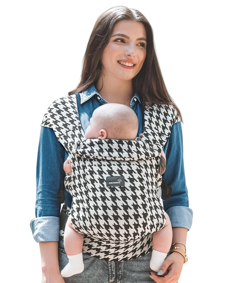 Baby Carrier Newborn to Toddler, Cozy Baby Wraps Carrier, Ergonomic Baby Carrier with Head Support, Cream
